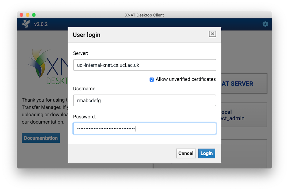 User login