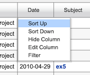 Sort XNAT data table