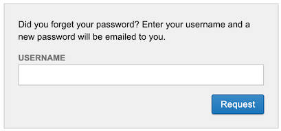 Request new password