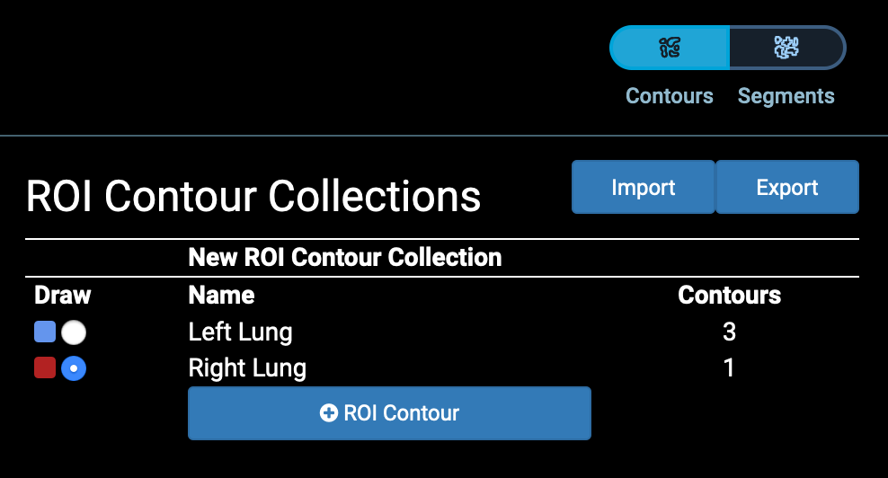 ROI Contour Collections
